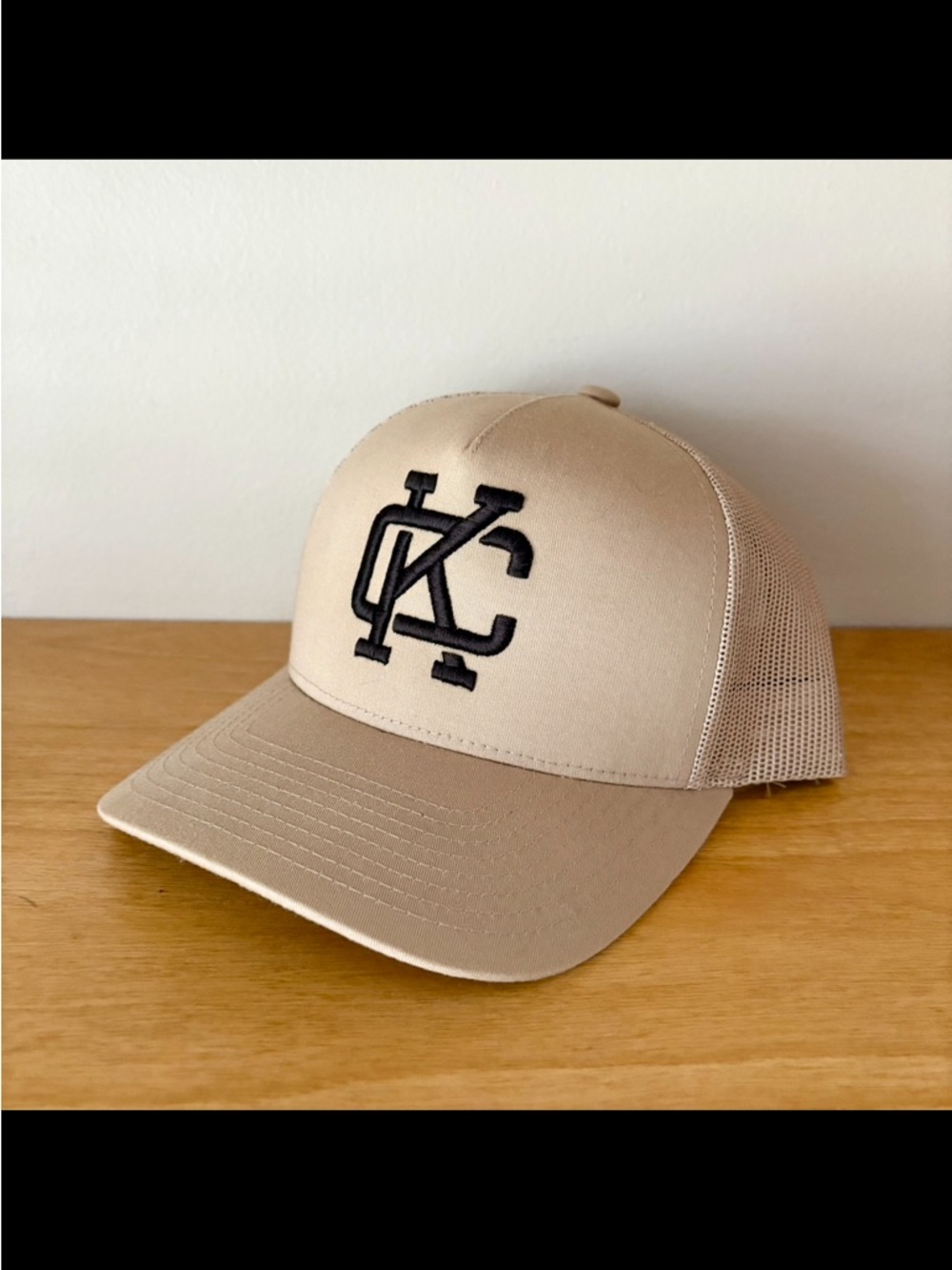 KC Kansas City Tan Trucker Hat Cap